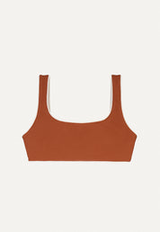 Bikini Oberteil „Vento“ in Kastanienbraun Piqué