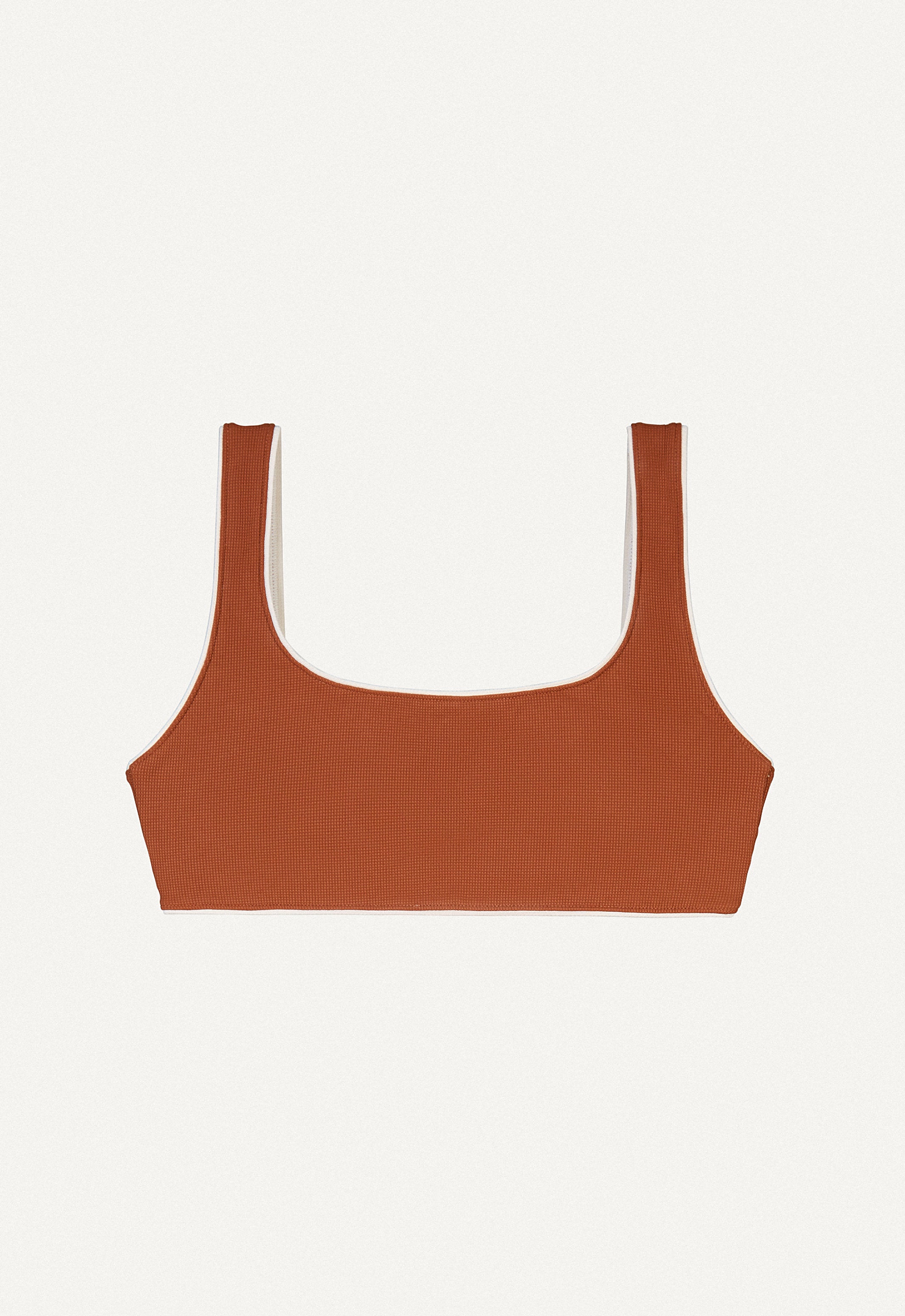 Bikini Oberteil „Vento“ in Kastanienbraun Piqué