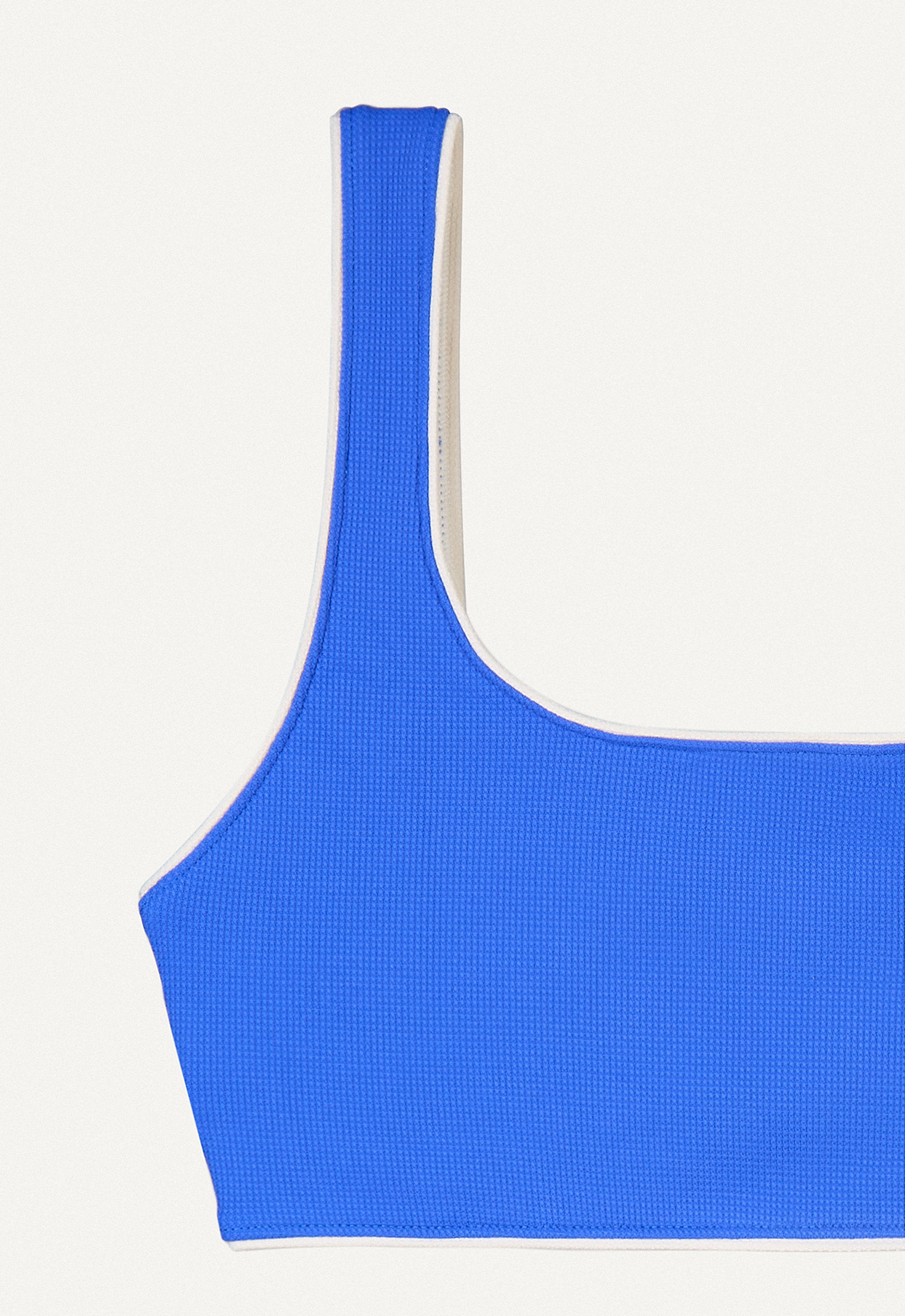 Bikini Oberteil „Vento“ in Tiefseeblau Piqué