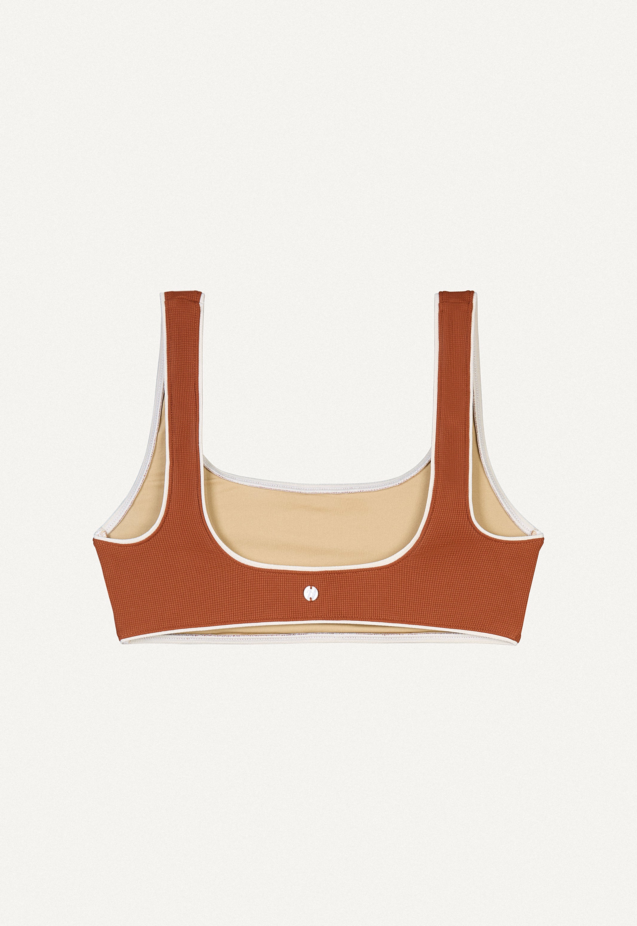 Bikini Oberteil „Vento“ in Kastanienbraun Piqué