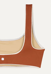 Bikini Oberteil „Vento“ in Kastanienbraun Piqué