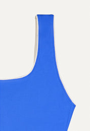 Badeanzug „Zephyr“ in Tiefseeblau Piqué