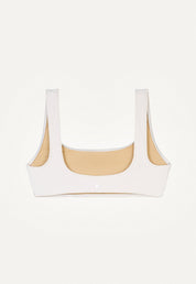 Bikini Oberteil „Vento“ in Cremeweiss Piqué