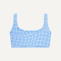 Bikini Top "Vento" in blue pool print terry
