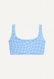 Bikini Oberteil „Vento“ in Blue Pool Print Frottee