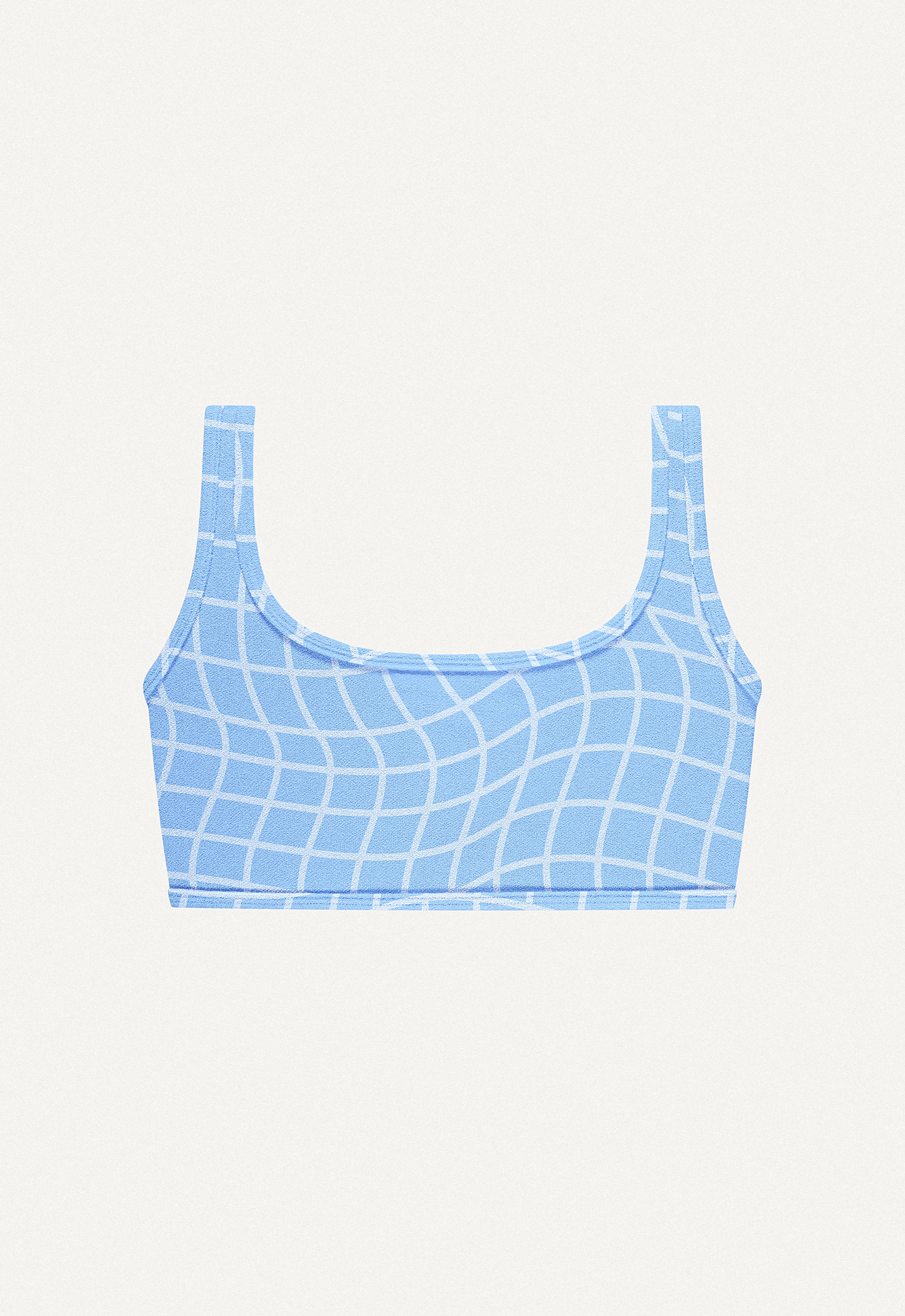Bikini Oberteil „Vento“ in Blue Pool Print Frottee