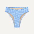 Bikini Bottom "Calima" in blue pool print terry