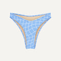 Bikini Bottom "Notos" in blue pool print terry
