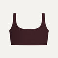 Bikini Top "Vento" in dark brown terry