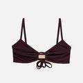Bikini Top "Joran" in dark brown terry