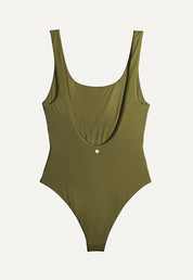 Swimsuit "Zephyr" pine green shine