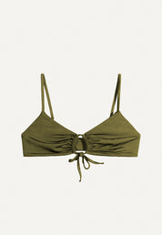 Bikini Oberteil „Joran“ in Piniengrün Shiny