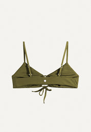 Bikini Oberteil „Joran“ in Piniengrün Shiny