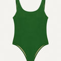 Swimsuit "Zephyr" in dark green terry