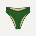 Bikini Bottom "Calima" in dark green terry