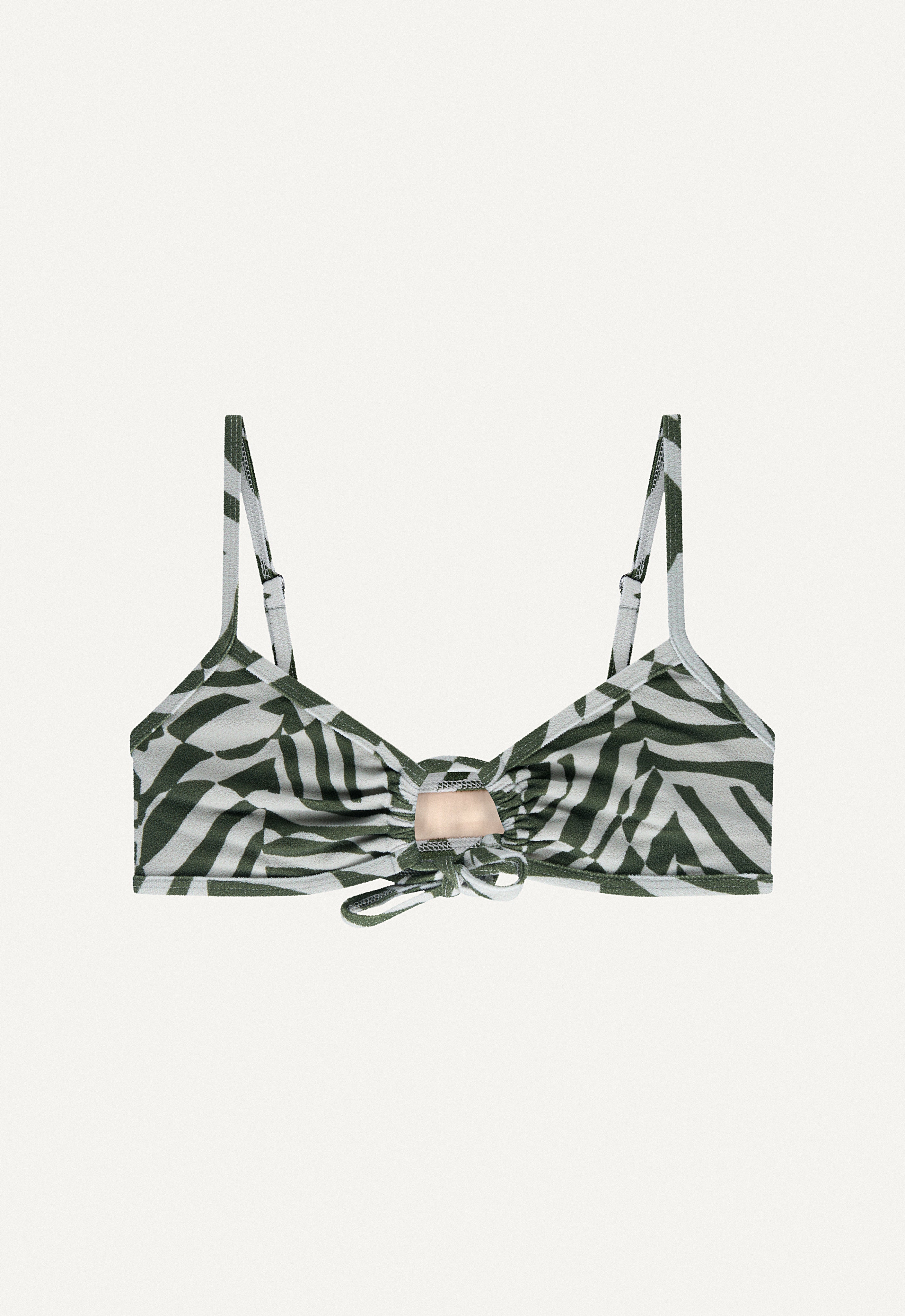Bikini Oberteil „Joran“ in Unreal Zebra Print Frottee