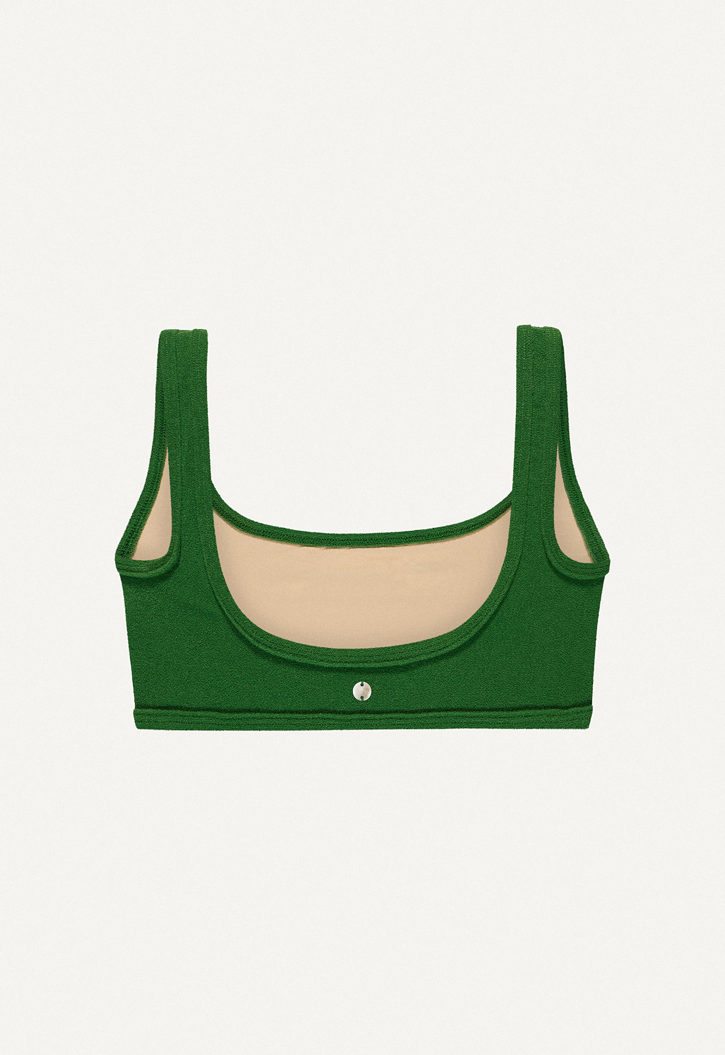 Bikini Top “Vento” in dark green terry