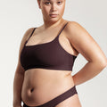 Surf Bikini Top "Buri" in eggplant purple