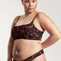 Surf Bikini Top "Buri" in hibiscus print