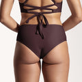 Surf Bikini Bottom "Fugu" in eggplant purple