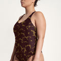 Surf Bikini Swimsuit "Kelt" in hibiscus print