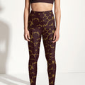 Surf & Yoga Leggings “Larimar” in hibiscus print 