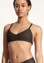 Surf Bikini Oberteil „Dace“ in Dunkelbraun