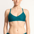 Surf Bikini Top "Dace" in petrol blue
