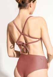 Surf Bikini Oberteil „Esox“ in Lehmrot