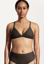 Surf Bikini Oberteil „Esox“ in Dunkelbraun