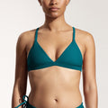Surf Bikini Top "Esox" in petrol blue