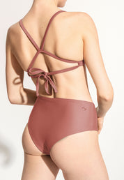 Surf Bikini Hose „Fugu“ in Lehmrot -s-b
