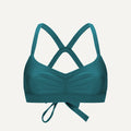 Surf Bikini Top "Hoki" in petrol blue