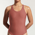 Surf Swimsuit "Kelt" in clay red