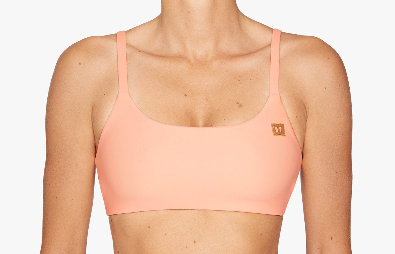 Surf Bikini Oberteil „Faya“ in appeal orange & moss grün