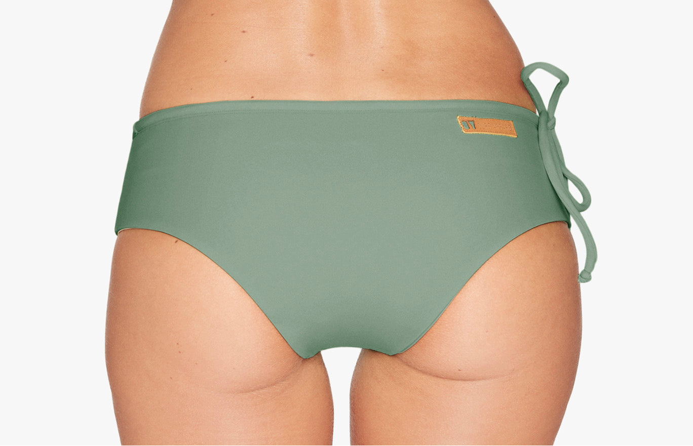 Surf Bikini Hose „Papua“ in moss grün & appeal orange