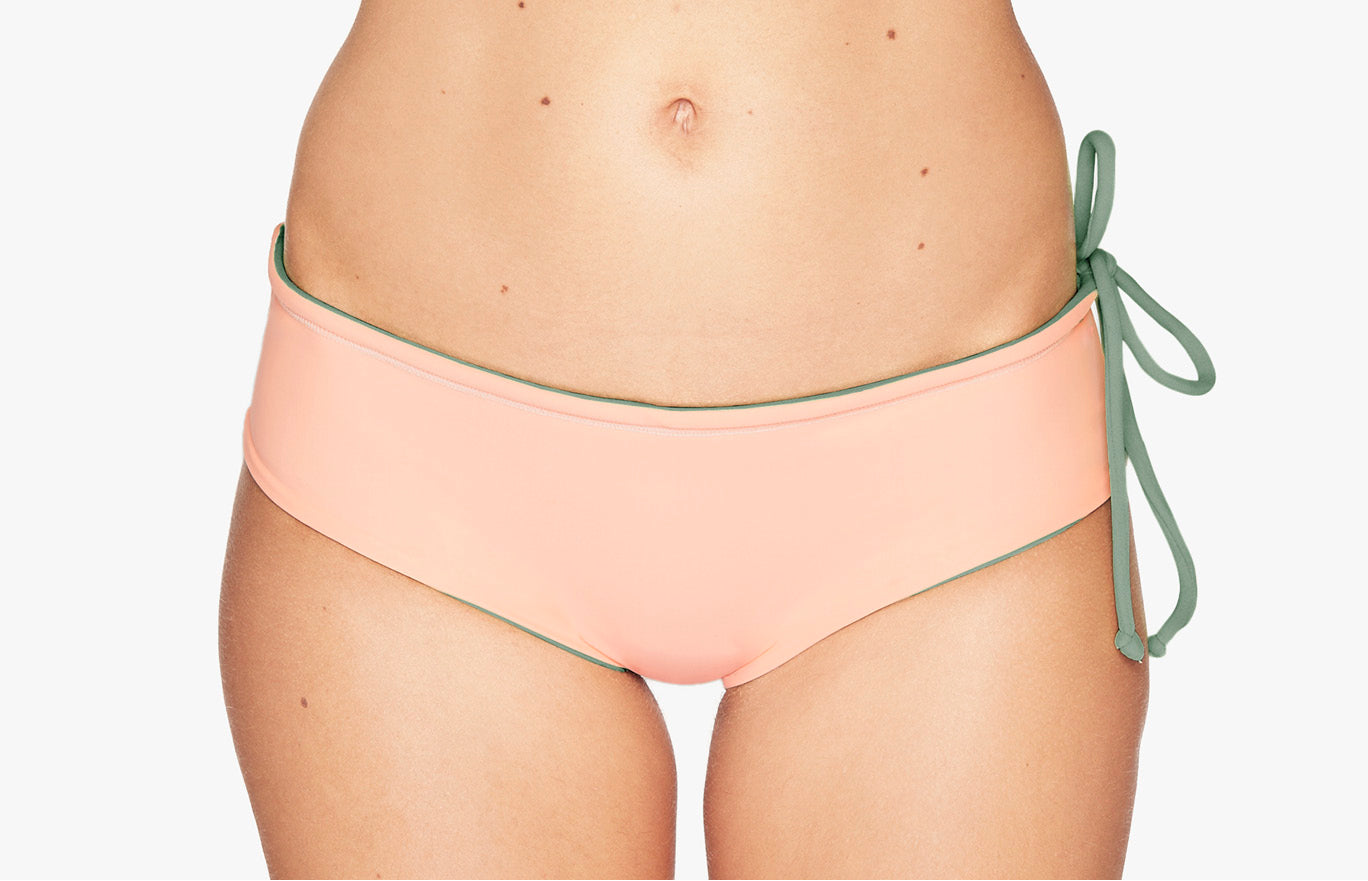 Surf Bikini Hose „Papua“ in moss grün & appeal orange