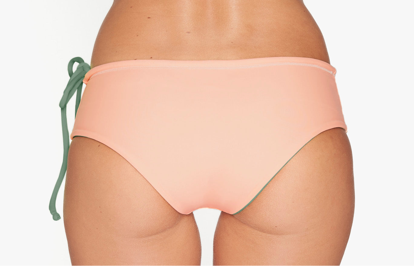 Surf Bikini Hose „Papua“ in moss grün & appeal orange