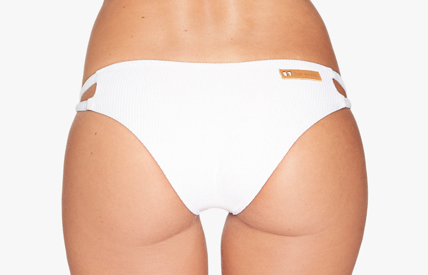 Bikini Hose „Hawaii“ in weiss gerippt
