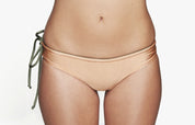 Surf Bikini Hose „Brasil“ in peach orange & khaki grün