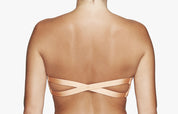 Bikini Oberteil „Farah“ in peach orange & khaki grün