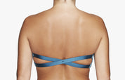 Bikini Oberteil „Farah“ in frost & teal blau