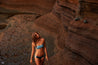 Bikini Hose „Hawaii“ in teal & frost blau