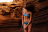 Bikini Oberteil „Farah“ in frost & teal blau