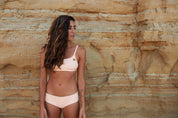 Surf Bikini Oberteil „Faya“ in appeal orange & moss grün
