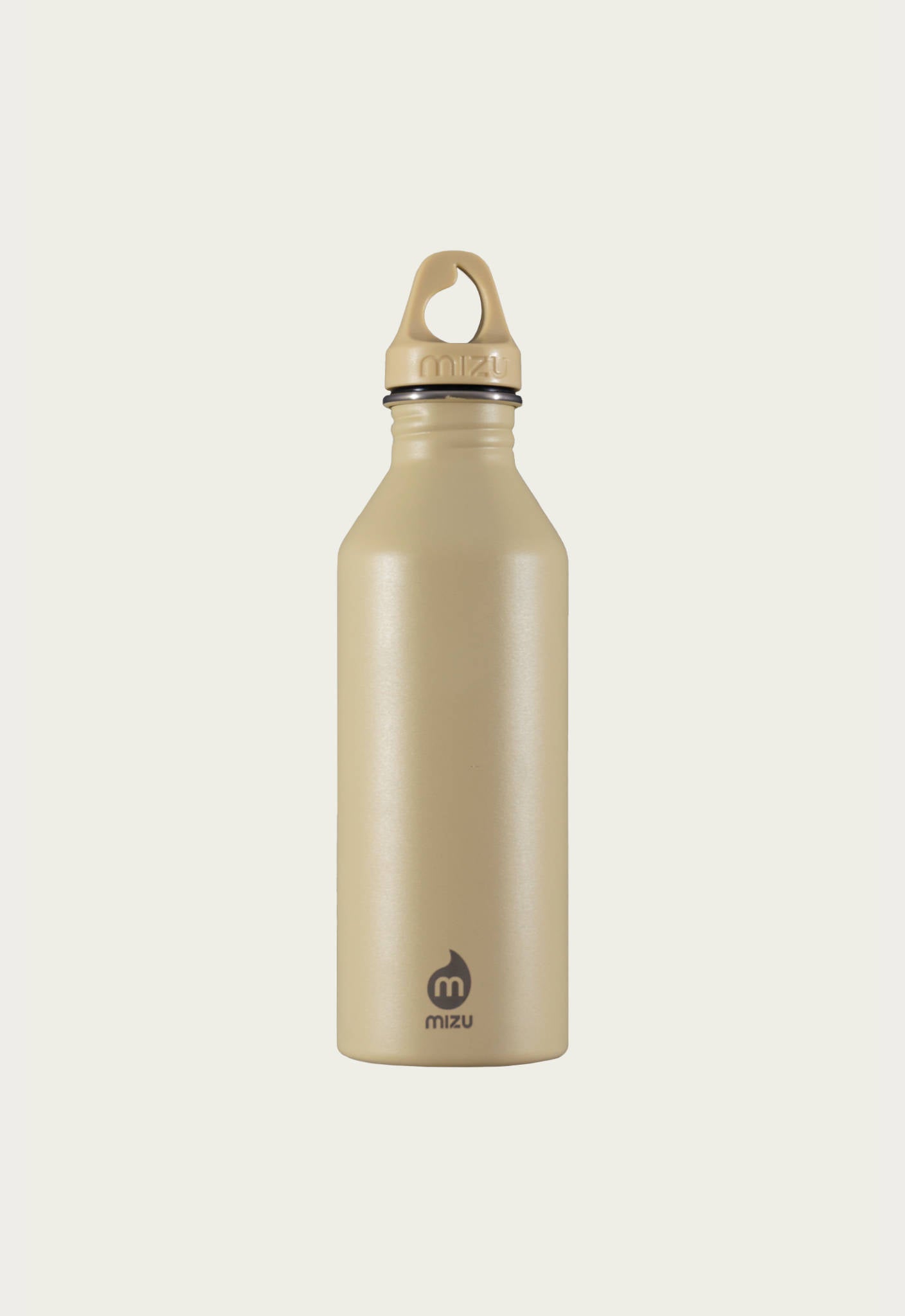 Oy × Mizu, 750ml Edelstahl Trinkflasche in Beige – Oy surf