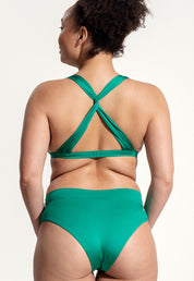 Bikini Top "Rose X" in goddess green