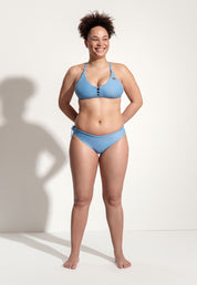 Surf Bikini Top "Santi" in misty blue
