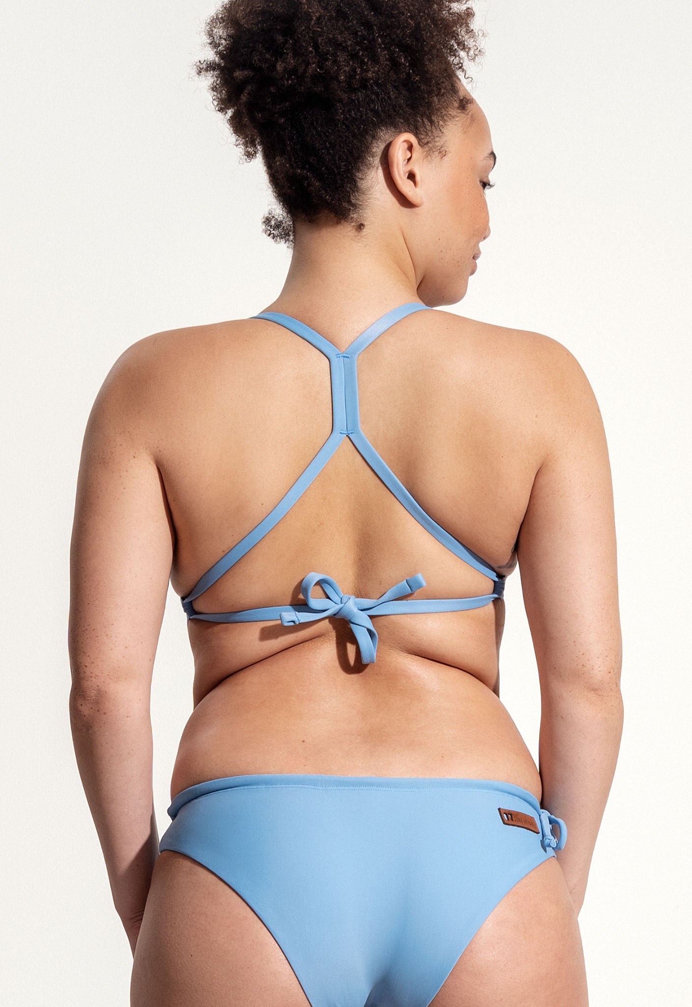 Surf Bikini Top "Santi" in misty blue