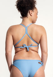 Surf Bikini Top "Santi" in misty blue